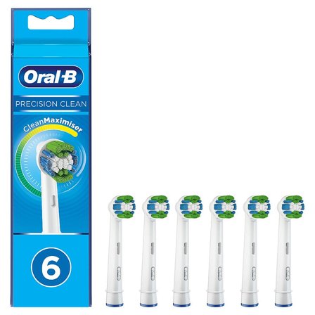 Oral-B Precision Clean Børstehoveder 6 stk, Medicin & Pleje, Tandbørster, Børstehoveder
