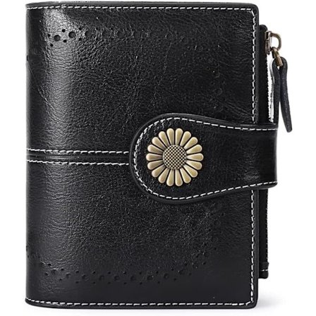 (Musta) Naisten nahkalompakko ID-ikkunalla