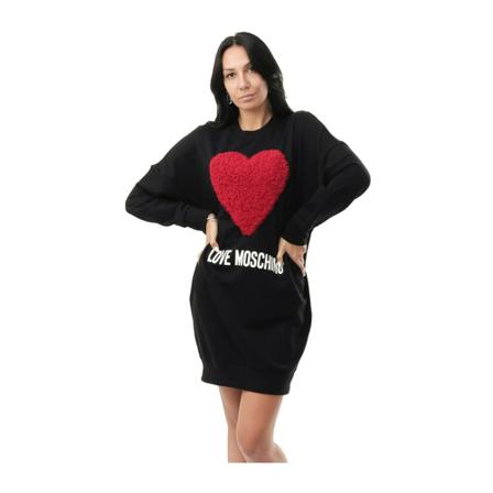 Love Moschino, Dress Czarny, Kobieta, Rozmiar: S