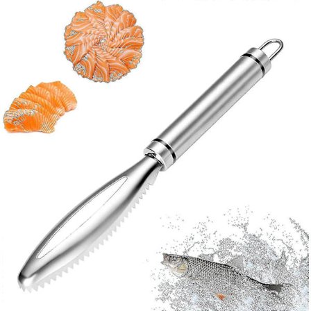 Rustfrit Stål Fisk Skæl Skraber Med Takket Hurtig Afskalning Fisk Skæl