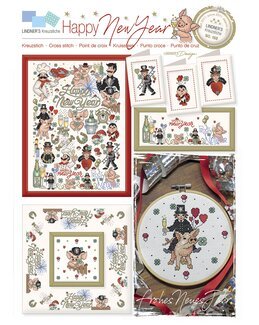 Korsstygnsmönster Gott Nytt År