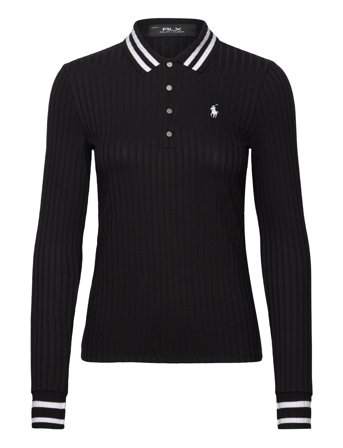 Ralph Lauren Golf | Slim Fit Rib-Knit Long-Sleeve Polo Shirt | L