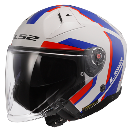 LS2 OF603 Infinity II Öppen Hjälm Vit/Blå/Röd L