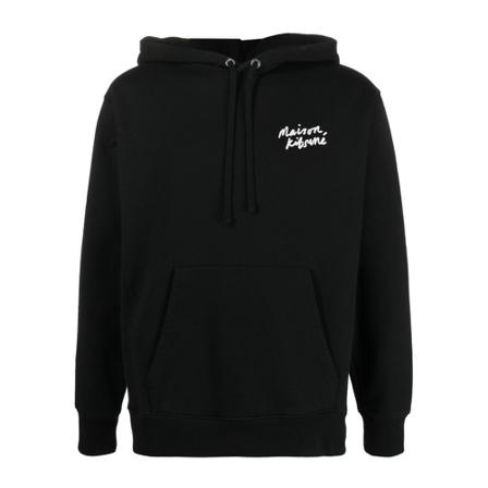 Maison Kitsuné Mini Handwriting Relaxed Hoodie Sort, Herre