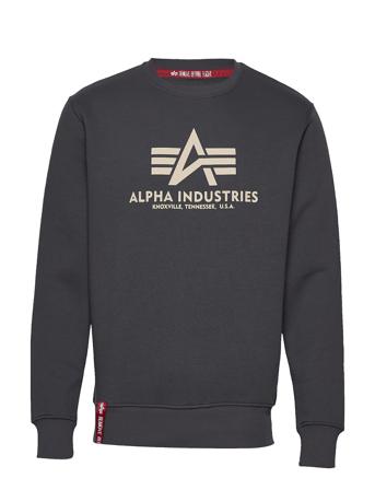 Basic Sweater Sweat-shirt Genser Blå Alpha Industries