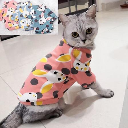 Söta husdjurskläder för katter Vinter Varm kattdräkt Katten Gotas Kedi Sphynx Hoodie Sweater Valp Hund Blue Dinosaur