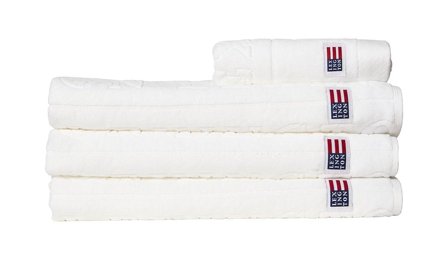 Lexington Håndkle Logo Velour Hvit 30x50