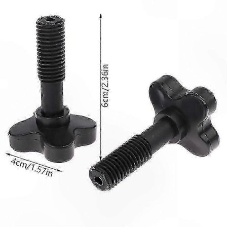 Svarta plastskruvar och bultar för reservdelar till trädgårdsgungstolens tak