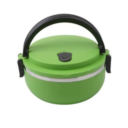 Varm matflaska i rostfritt stål Lunchbox Termos Vakuumisolerad reseförvaring,grön