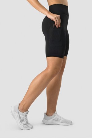 Define Seamless Pocket Biker Shorts Black