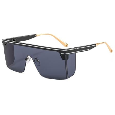 Överdimensionerade spegelsköld sport solglasögon platt topp en bit futuristiska män kvinnor