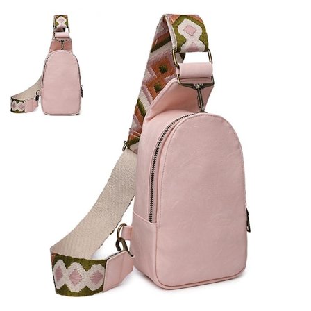 2024 Innovation PU Læder Crossbody Sling Bag til Kvinder Multipurpose Brysttaske Udendørs Vandreture Rejser Daypack
