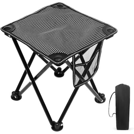 Taitettava retkituoli, kannettava, pieni tuoli, sopii retkeilyyn, kalastukseen, patikointiin, puutarhanhoitoon ja rannalle, retkeilyistuin 