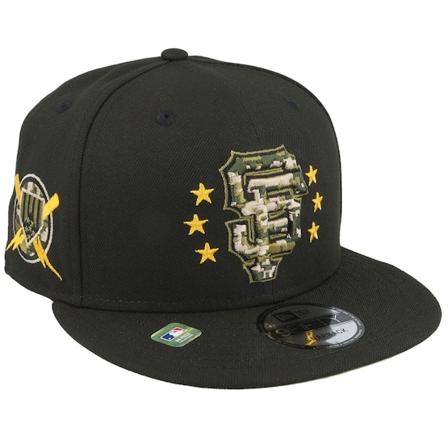 New Era - San Francisco Giants MLB24 Armed Forces Day 9FIFTY Black Snapback Snapback Black Cap - MLB @ Hatstore