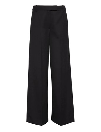 Wool Gaberdine Wide Leg Trouser Black Calvin Klein