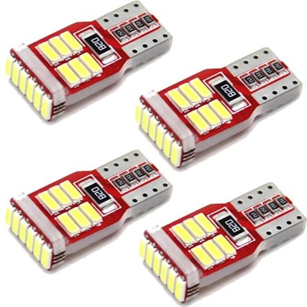 T10 w5w Canbus Vita 4-pack LED-lampor med 18st 4014smd chip