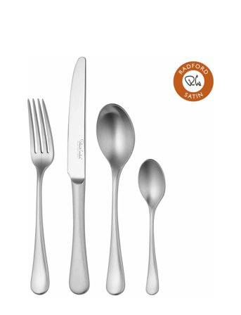 Robert Welch Radford Satin Cutlery Set, 24 Piece For 6 People - Silver - ONE SIZE