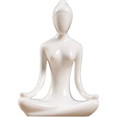 Zen-Skulptur Figur Yoga Tänkande Staty Trädgårdsdekoration Hem Café