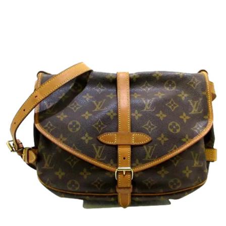 Louis Vuitton Vintage Pre-owned Saumur 30 Monogram Messenger Tas , Bruin , Dames , Maat: ONE Size Vintage Tassen