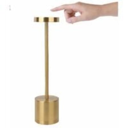 1200mAh oppladbar aluminium USB trådløs LED-bordlampe for spisestue eller kontor (lokal gull)