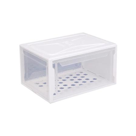 Koripallolaatikon tyyppinen kenkälaatikko Kenkäjärjestäjälaatikot Laatikot Läpinäkyvä muovinen kenkälaatikko Näyttöseinä Valkoinen