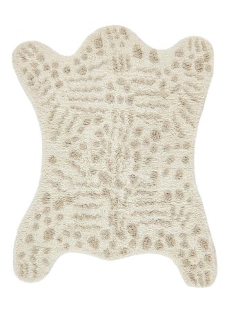 Tigra Lasten Matto Pestävä 125X160 Pieni Valkoinen/Beige Villamatto Matot
