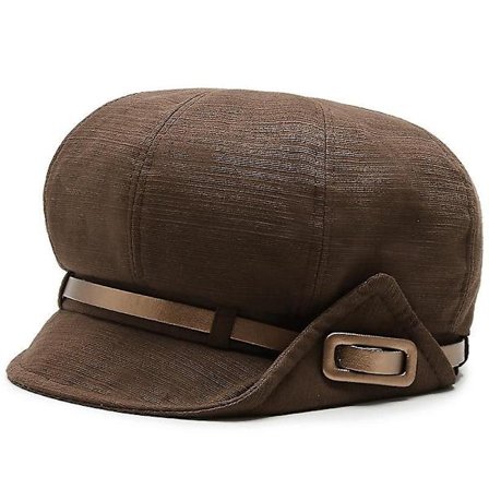 Retro Beret Hatte Til Kvinder Horisontale Striber Avisdreng Hue Høj Kvalitet Beret Bælte Ottekantet Hat Hue