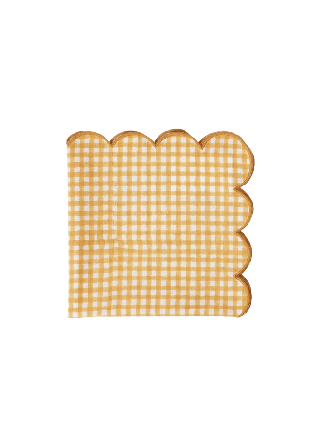 Pick A Poppy Vichy Servett - 45x45 Cm Bordstextil Beige