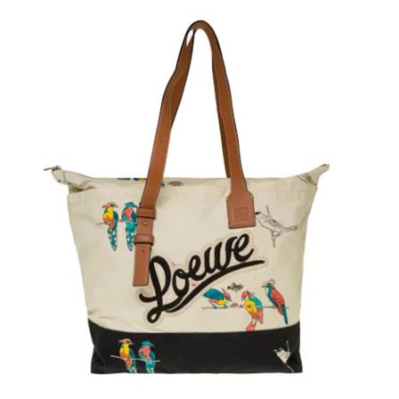 Loewe Pre-owned, Pre-owned Canvas totes Beige, Dames, Maat:ONE Size