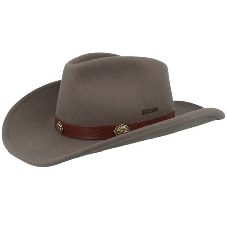 Stetson - Woolfelt Deep Taupe Western Western Grey Hat - @ Hatstore