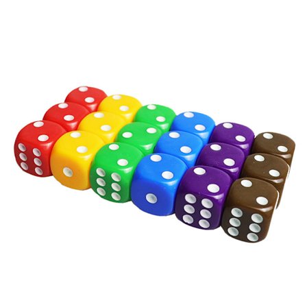 100-pakning terninger / terning - seks-sidig for fest/spill/puslespill i flere farger [qb]
