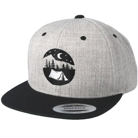Wild Spirit - Gris snapback Casquette - Tent Logo Grey/Black Snapback @ Hatstore