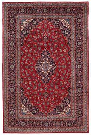 Keshan Matta Orientalisk Mörkröd/Svart (Ull, Persien)