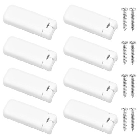 Pakke med 8 Foldede Reservedele, Klemmekonsoller, Klemmesko til Spændte Foldeblinds, til Klæbende Bagside {Db}