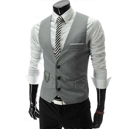 Mænds Peaky Blinder Herre Forretningsvest Slim Fit Suit Vest Jakke - WELLNGS