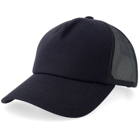 Equip - Musta trucker Lippis - Black Canvas A-frame Golfer Trucker @ Hatstore