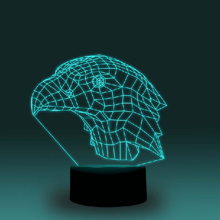 3D Illuusiolamppu Pöllö Kotka Lintu Kurki Kuvio Makuuhuoneen Yölamppu Huoneen Sisustus LED Yövalo Työpöydän Lamppu (Musta Jalusta Kaukosäätimellä, 