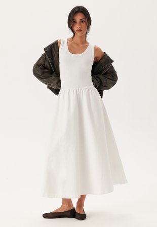 GANT Midi Jersey Woven Combo Dress Klær