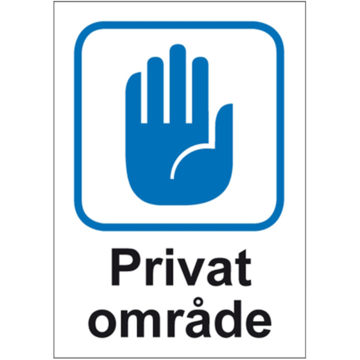 Privat Område Aluminium A4