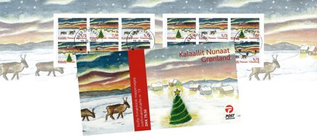 Grønland 2008 - AFA JH-13 - Julefrimærkehæfte - Stemplet