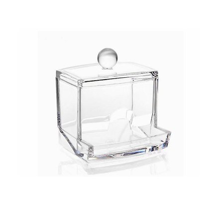 Akryl Dispenser Box Sæt Bomuld Mat Buds Swab Makeup Holder Beholder
