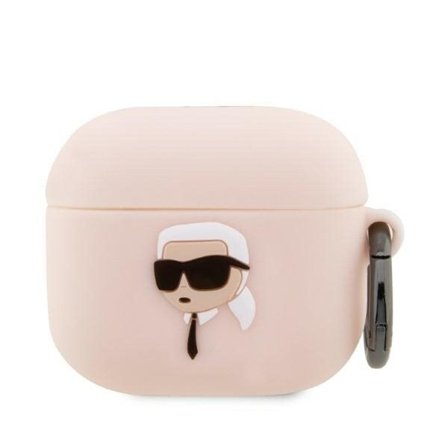 Karl Lagerfeld KLA3RUNIKP AirPods 3-deksel rosa/rosa Silikon Karl Head 3D