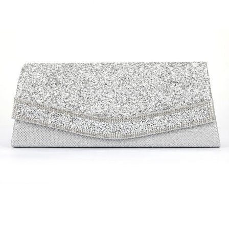 Mordely Sparkling Wristlet Purse For Women Glitter Bride Clutch Bag For Wedding A916-736