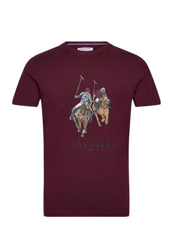 Uspa T-Shirt Eivind Men T-shirts Short-sleeved Burgunder U.S. Polo Assn.*Betinget Tilbud