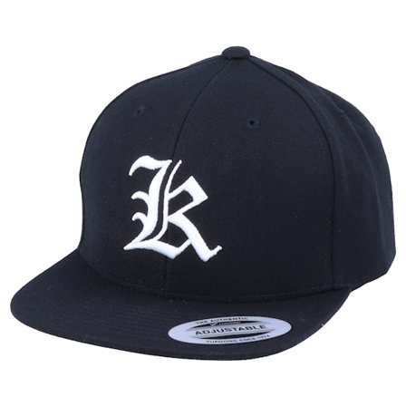Kiddo Cap - Black - snapback - Cap - Kids K Letter 3D Black Snapback - Hatstore