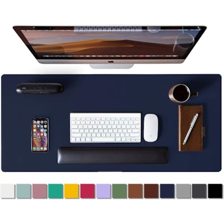 Læder Skrivebordsunderlag, Skridsikker PU Læder Skrivebordsunderlag, Laptop Skrivebordsunderlag, Vandafvisende Skrivebordsunderlag til Kontor og Hjem