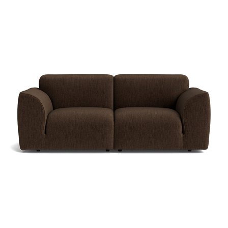 Thursday 2-Sitzer-Sofa in Boston Dunkelbraun, einfarbig, modernes Design, bequeme Polsterung, zeitloser Stil, kompakte Maße von 78cm.