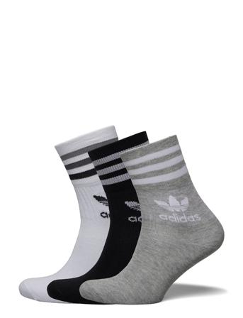 Mid Cut Crew Socks 3 Pairs Underwear Socks Regular Socks Hvid Adidas Originals