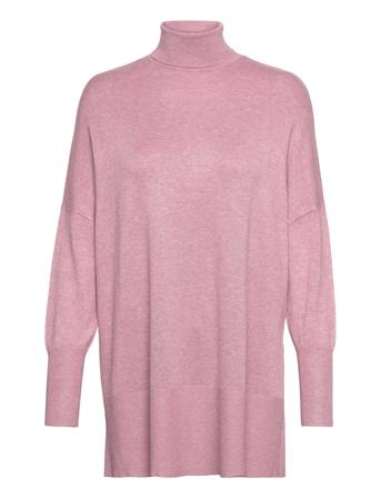 Sc-Dollie 719 - Pullover Høyhalset Pologenser Rosa Soyaconcept*Betinget Tilbud