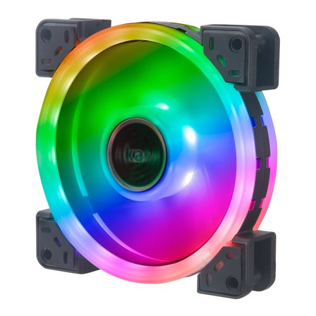 AKASA Vegas TLX RGB LED, 120mm Fan 120 x 120 x 25, 1500 RPM, 35,2 CFM, 23,8 dBA, 3-pin fan, 3-pin addressable RGB